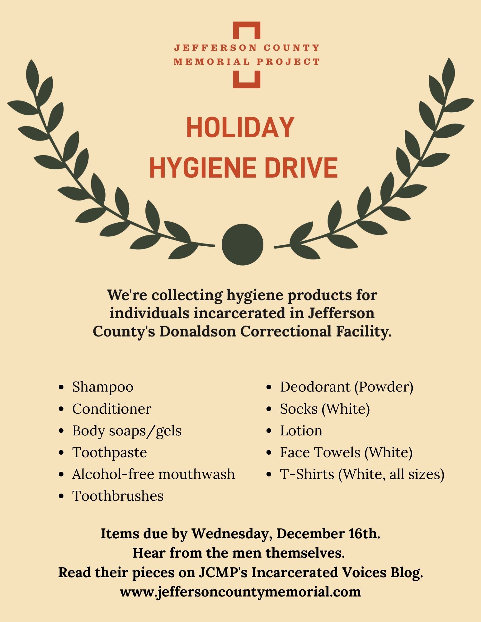 Holiday Hygiene Drive
